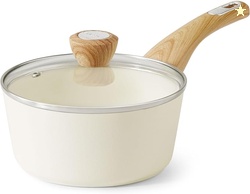 SENSARTE Ceramic Nonstick Sauce Pan with Lid