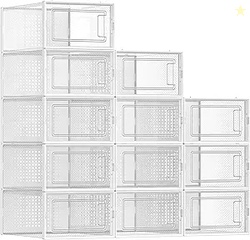 SONGMICS Shoe Boxes, Pack of 12