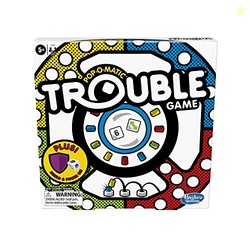 Hasbro Gaming Trouble Board Game, Includes Bonus Power Die and Shield,
