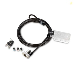 Kensington Universal 3-in-1 Keyed Laptop Locking Cable, Computer Secur