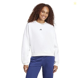 adidas Women's Small Logo Fleece Sportswear Sweatshirt, White/Black, X