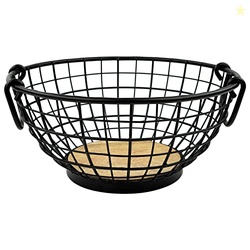 Spectrum Small Fruit Basket for Kitchen Counter, Madison Rustic Fruit 