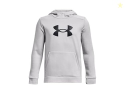 Under Armour boys Armour Fleece Big Logo Hoodie, (014) Halo Gray / / B