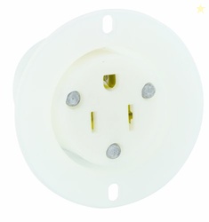 Leviton 15 Amp, 125 Volt, Flanged Outlet Receptacle, Straight Blade, I