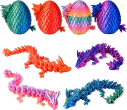 3D Printed Dragon Animals Toys Eggs - Easter Basket Stuffers Gifts for