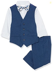 Van Heusen baby boys 4-piece Formal Dress Up Vest Set, Vest, Pants, Co