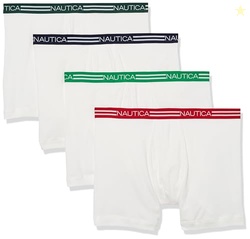 Nautica Men's Classic Cotton 4-Pack Boxer Briefs