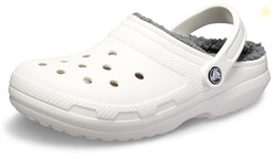 Crocs Men's and Women's Classic Lined Clog White/Grey