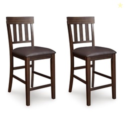 Signature Design by Ashley Haddigan Upholstered Barstool, 2 Count, Sla