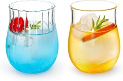 Koythin 2-Piece Ribbed Glass Cups