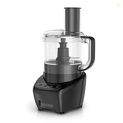 BLACK+DECKER 3-in-1 Easy Assembly 8-Cup Food Processor, Stainless Stee