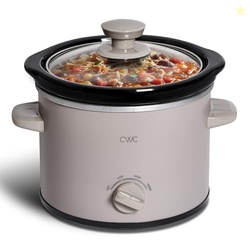 COOK WITH COLOR 2QT Mini Electric Round Slow Cooker - Adjustable Setti