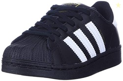Superstar EL (Infant/Toddler) Black/White/Black 6 Toddler
