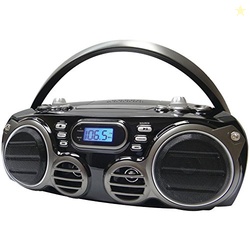 Sylvania Portable Bluetooth CD Radio BoomBox, Black