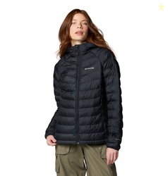Columbia Women's Powder Lite II Hooded Jacket, Black, 3X