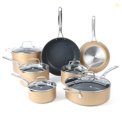 Martha Stewart 12 Piece Heavy Gauge Aluminum Hard Anodized Premium Non