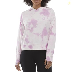 Danskin Women's Tie Dye Pullover Sweatshirt Hoodie, Orchid Glaze, Smal