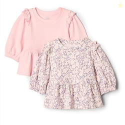 Amazon Essentials x Sofia Grainge Baby Girls' 3/4 Sleeve Knit Top, Pac