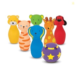 Melissa & Doug Ks Kids Bowling Friends Set, Soft Animal-Themed Pins & 