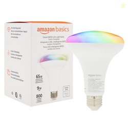 Amazon Basics Smart BR30 LED Light Bulb, Color Changing, 9W (60W Equiv