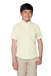 French Toast Boys' Short Sleeve Classic Poplin Dress Shirt (Standard &