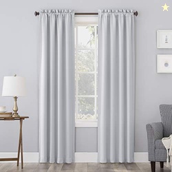 Sun Zero Easton Energy Saving Blackout Rod Pocket Curtain Panel, 40" x