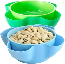 Youngever 2 Pack Plastic Nut Bowls
