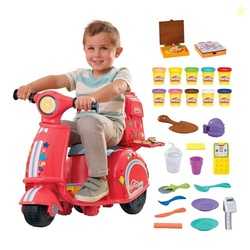 Play-Doh Pizza Delivery Scooter Playset, Large Ride-On Play Food Presc
