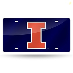 Rico Industries NCAA Illinois Fighting Illini Laser Inlaid Metal Licen