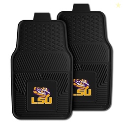 FANMATS 8747 LSU Tigers 2-Piece Heavy Duty Vinyl Car Mat Set, Front Ro