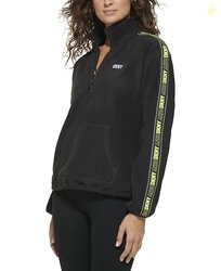 DKNY Womens Plus Cozy Comfy Zip Hoodie Sweater, Black, 3X US