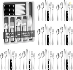 49Pcs Silverware Set with Organizer