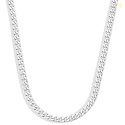 Amazon Essentials 7mm Sterling Silver Plated Flat Curb Chain for Men o