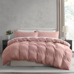 Nestl Blush Pink Duvet Cover Queen Size - Soft Prewashed Queen Duvet C