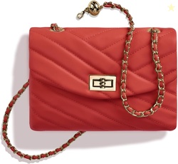 LAVTUG Quilted Crossbody Purse for Women