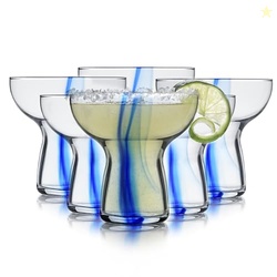 Libbey Blue Ribbon Stemless, Margarita Glasses, Artisan-Inspired, Eleg