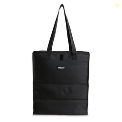 PackIt Freezable Grocery Tote, Black, Built with EcoFreeze Technology,