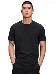 GAP Mens Everyday Soft Crew Neck T-Shirt T Shirt, Black 200, Medium US