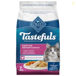 Blue Buffalo Tastefuls Natural Dry Food for Adult Cats, Hairball Contr