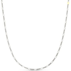 Amazon Essentials 14k Gold or Sterling Silver Plated Figaro Chain Neck