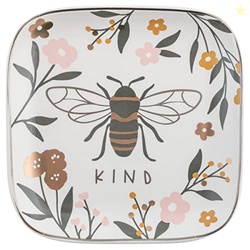 Karma, Flora Square Trinket Tray Large BEE