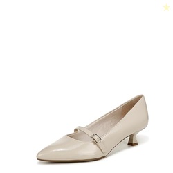Life Stride Womens Madelyn Kitten Heel Pump Almond Milk Patent 12 W