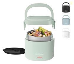 Nostalgia Portable 20-Ounce Electric Heated Lunch Box  Travel Size 2.5