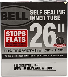 Bell Self-Sealing Bicycle Inner Tube, 26" x 1.75-2.25", Schrader Valve