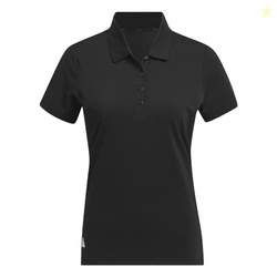 Adidas Women's Ultimate365 Solid Polo Shirt, Black, Large