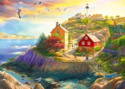 Wonder Forge Goat Hill Lighthouse 1000 Piece Jigsaw Puzzle for Adults 