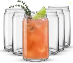 JoyJolt Drinking Glass Cups Set of 6