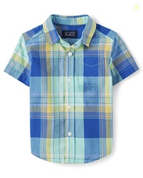 The Children's Place,And Toddler Boys Short Sleeve Button Down Shirt,B
