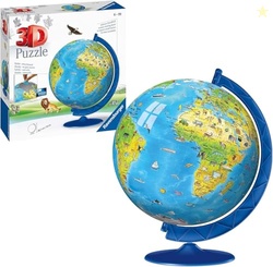 Ravensburger Children's World Globe 180 Piece 3D Jigsaw Puzzle | Easy 