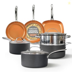 Gotham Steel 12 Pc Ceramic Cookware Set Nonstick, Ceramic Pots and Pan